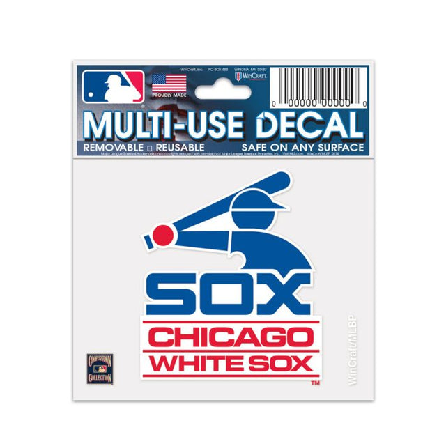 Calcomanía multiusos de los Chicago White Sox y Cooperstown, 3" x 4"