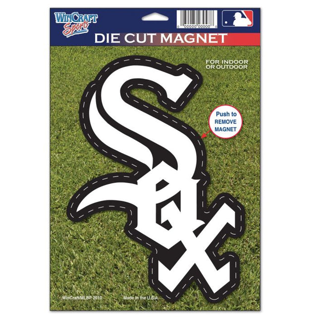 Imán troquelado con el logotipo de los Chicago White Sox, 6,25" x 9"