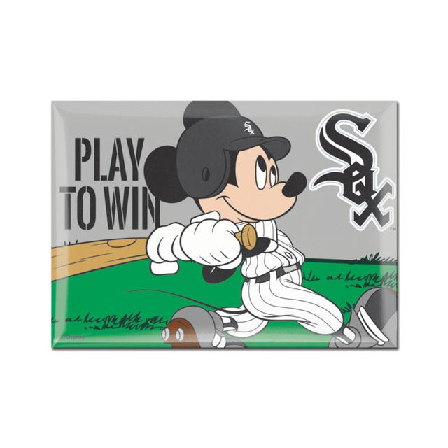 Imán de metal de los Chicago White Sox y Disney de 2,5" x 3,5"