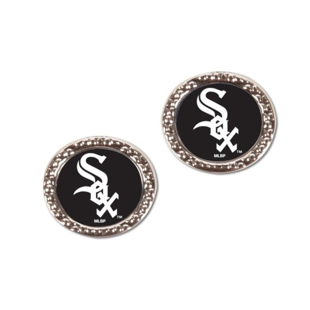 Chicago White Sox Earrings Jewelry Carded Round