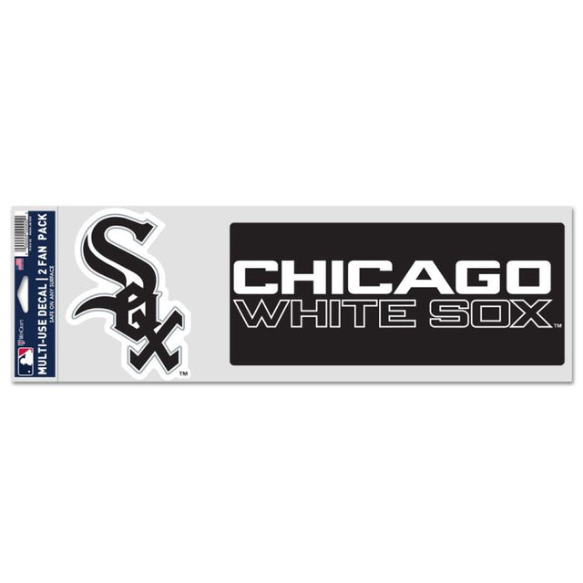 Calcomanías para fanáticos de los Chicago White Sox de 3,75" x 12"