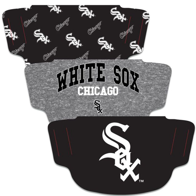 Paquete de 3 mascarillas para fanáticos de los Chicago White Sox