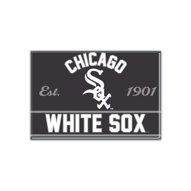 Imán de metal de los White Sox de Chicago, 2,5" x 3,5"