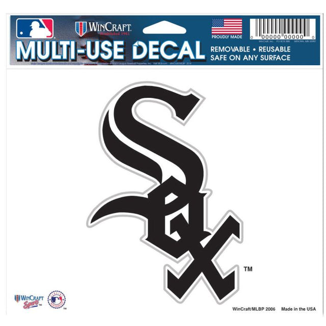 Chicago White Sox Multi-Use Decal -Clear Bckrgd 5" x 6"