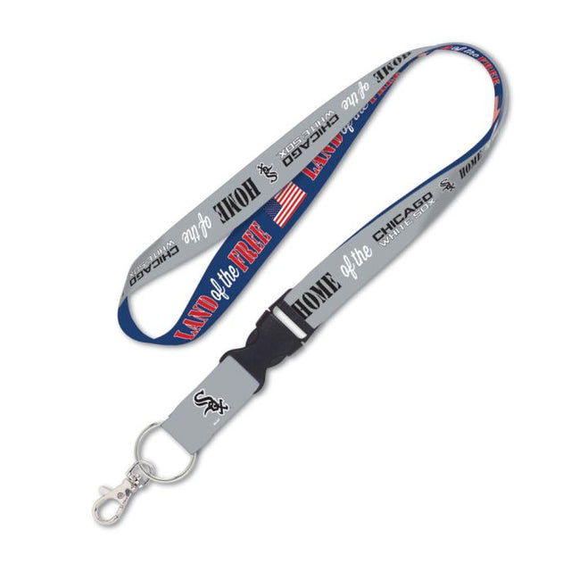 Chicago White Sox / Patriotic Patriotic Lanyard w/detachable buckle 1"