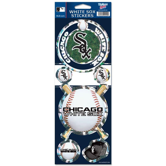 Calcomanía prismática de los Chicago White Sox de 4" x 11"