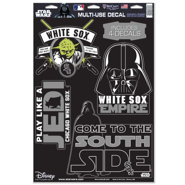 Chicago White Sox / Star Wars Darth Vader &amp; Yoda Multi-Use Decal 11" x 17"