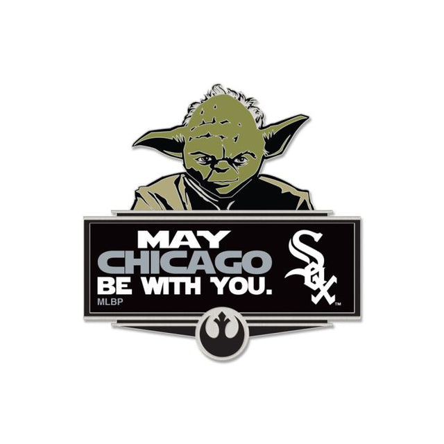 Tarjeta de joyería con pin de colección de Yoda de Star Wars / Chicago White Sox