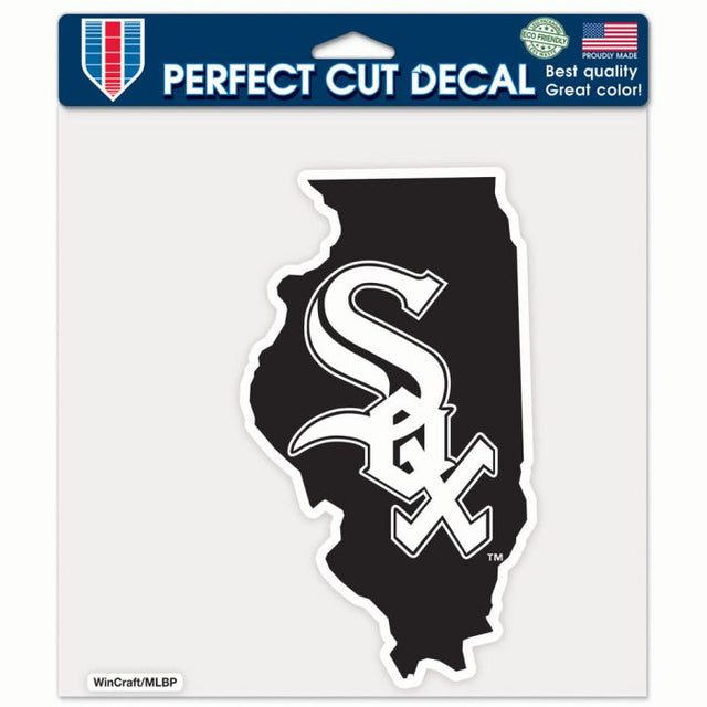 Calcomanía de color de corte perfecto de los Chicago White Sox State de 8" x 8"