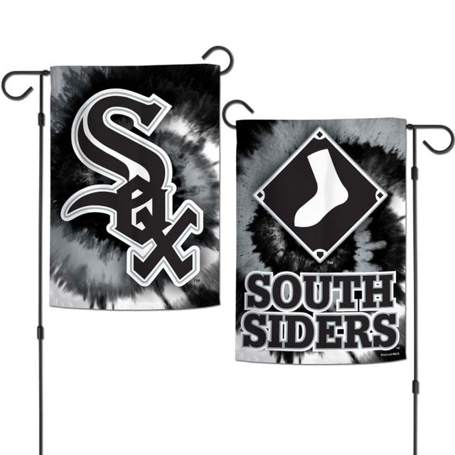 Banderas de jardín teñidas con los Chicago White Sox, de 2 lados, 12,5" x 18"