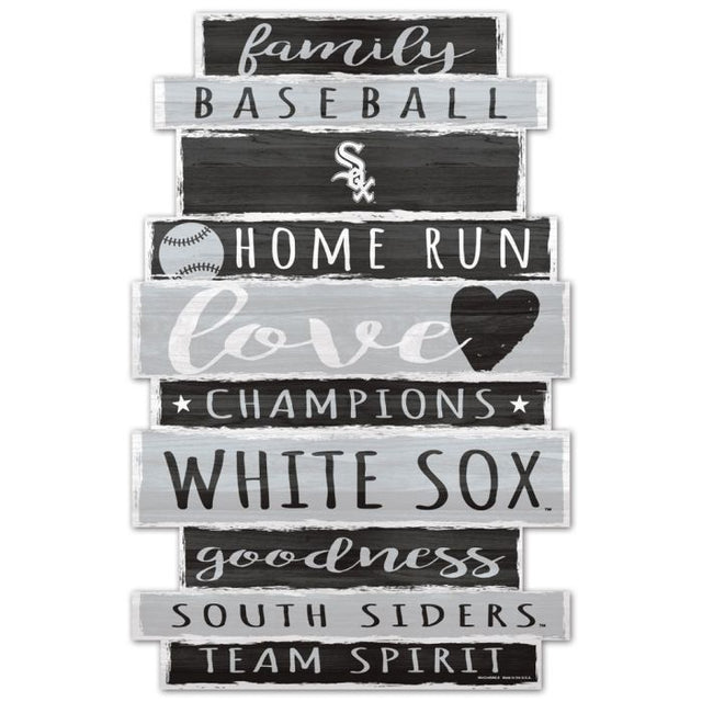 Letrero de madera de los White Sox de Chicago, 11" x 17", 1/4" de grosor