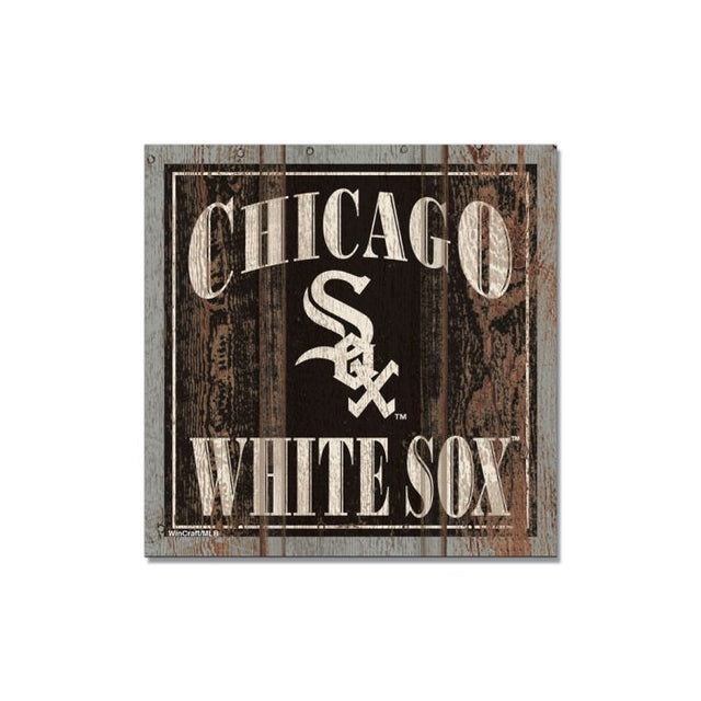 Imán de madera de los White Sox de Chicago, 3" x 3"