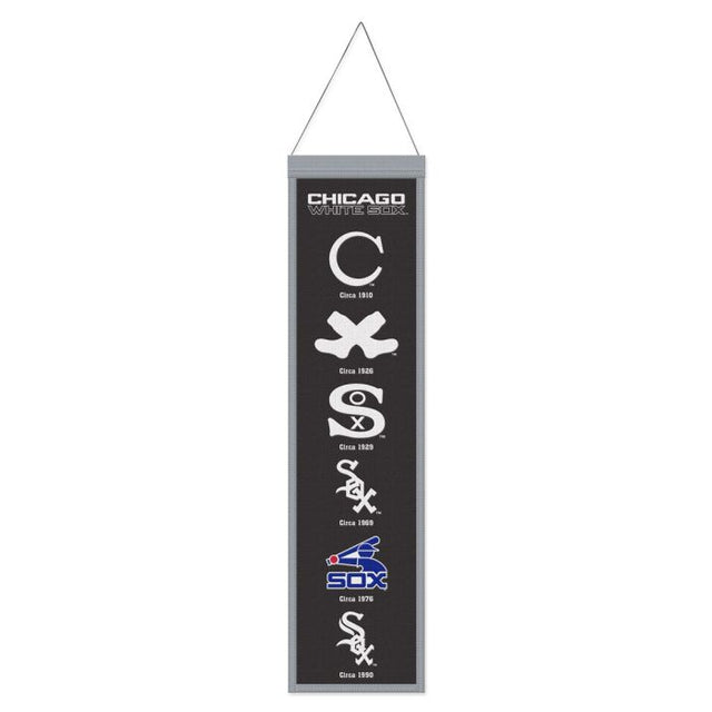 Bandera de lana de los White Sox de Chicago, 8" x 32"