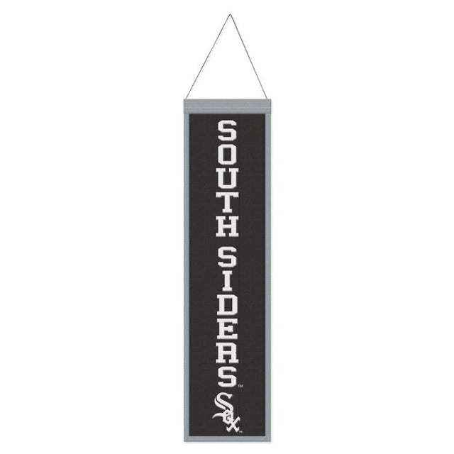 Bandera de lana de los White Sox de Chicago, 8" x 32"