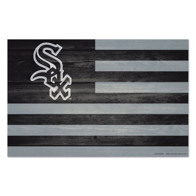 Letrero de madera con el logo de los Chicago White Sox, 11" x 17", 1/4" de grosor