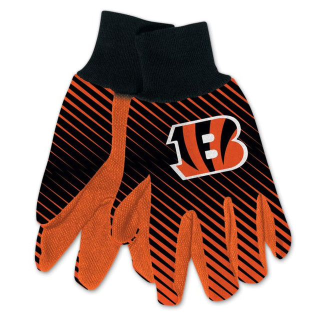 Guantes de dos tonos para adultos de los Cincinnati Bengals