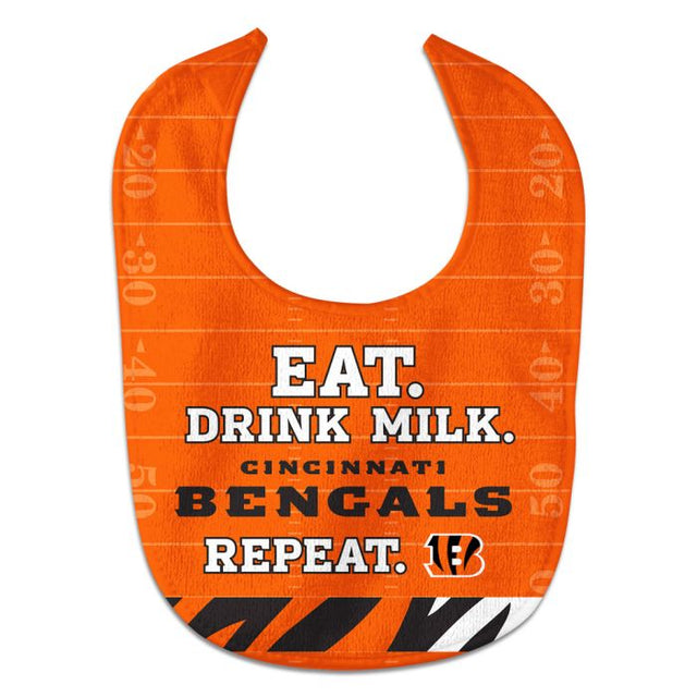 Babero para bebé All Pro Eat Drink Milk de Cincinnati Bengals