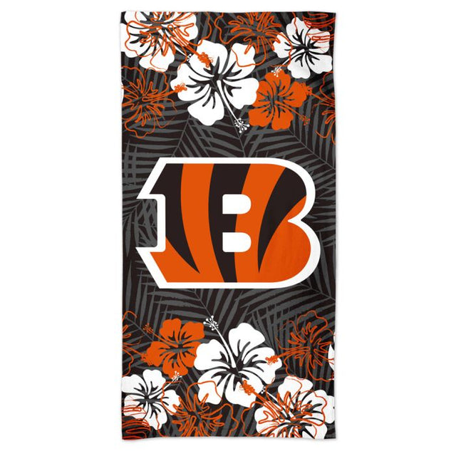 Toalla de playa Spectra FLORAL de Cincinnati Bengals de 30" x 60"