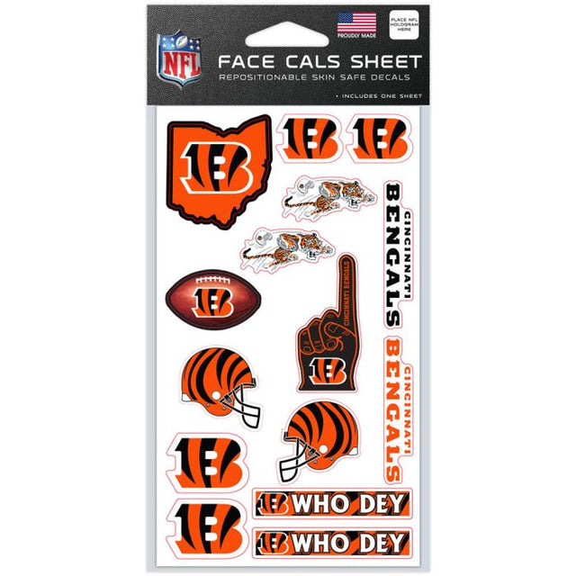 Cincinnati Bengals Face Cals 4" x 7"