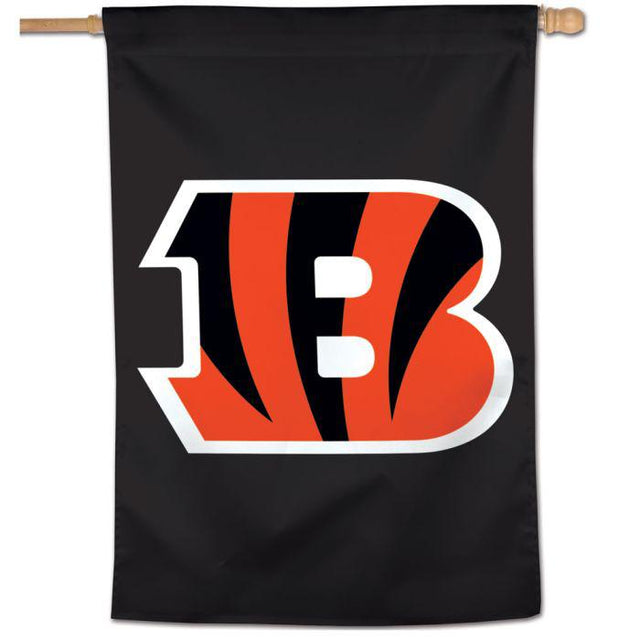 Bandera vertical con el logotipo de los Cincinnati Bengals de 28" x 40"