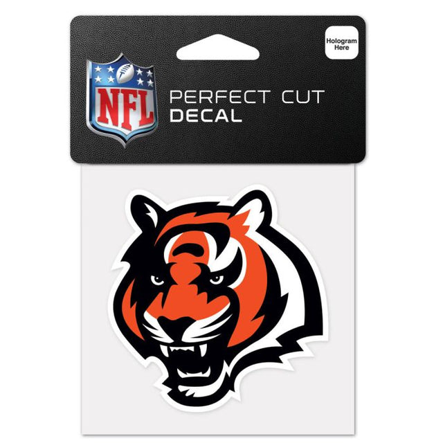 Calcomanía de color de corte perfecto de Cincinnati Bengals de 4" x 4"