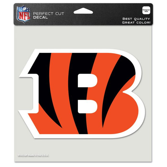 Calcomanía de color de corte perfecto de Cincinnati Bengals de 8" x 8"