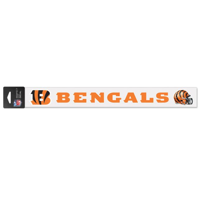 Calcomanías de corte perfecto de Cincinnati Bengals de 2" x 17"