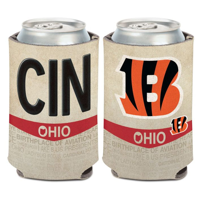 Enfriador de lata con placa ESTATAL de Cincinnati Bengals, 12 oz.