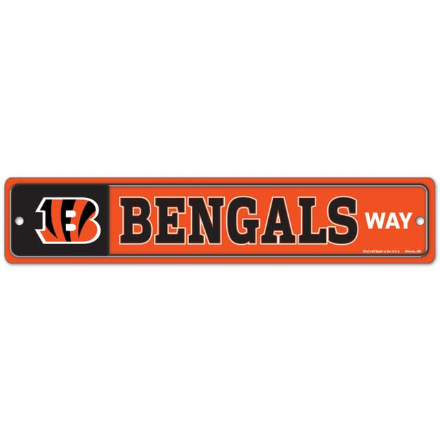 Señal de calle/zona de Cincinnati Bengals de 3,75" x 19"