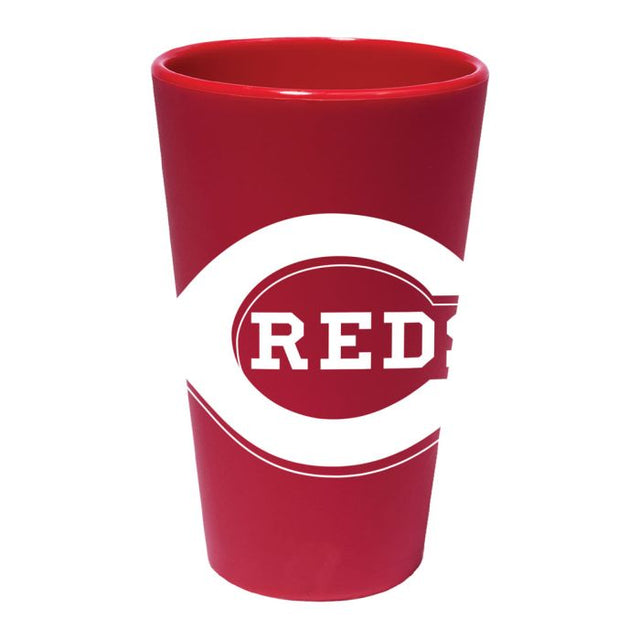 Vaso de pinta de silicona de 16 oz de los Cincinnati Reds