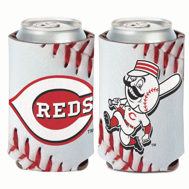 Enfriador de lata con diseño de pelota de Cincinnati Reds, 12 oz.