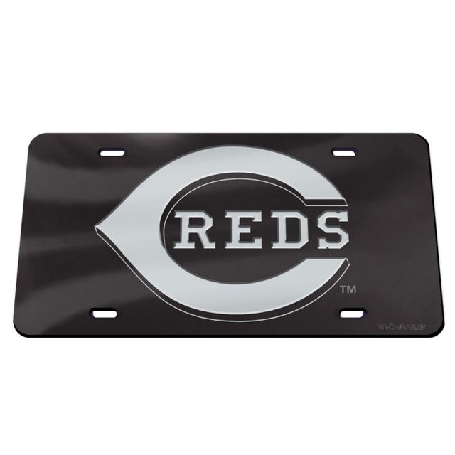 Cincinnati Reds BLACK Specialty Acrylic License Plate