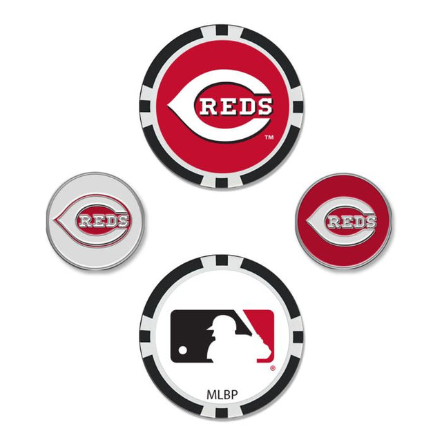 Juego de cuatro marcadores de bolas de los Cincinnati Reds