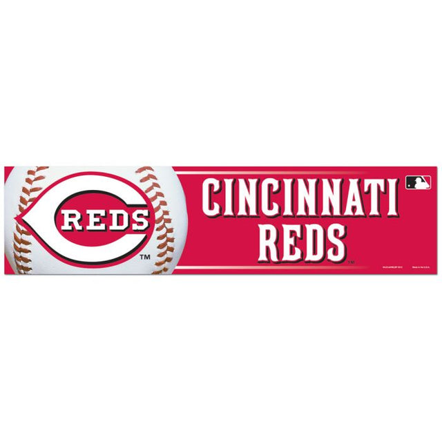 Tira de parachoques de los Cincinnati Reds de 3" x 12"