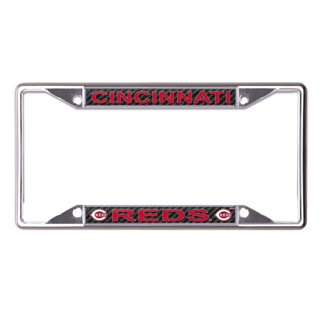 Cincinnati Reds CARBON Lic Plt Frame S/S Printed