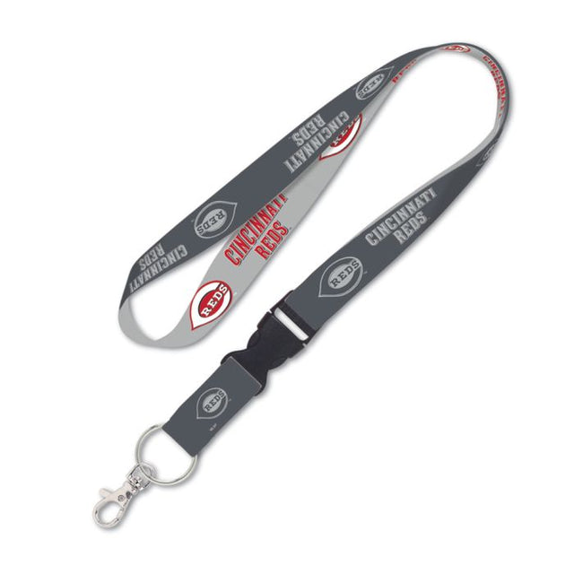 Cincinnati Reds Charcoal Lanyard w/detachable buckle 1"