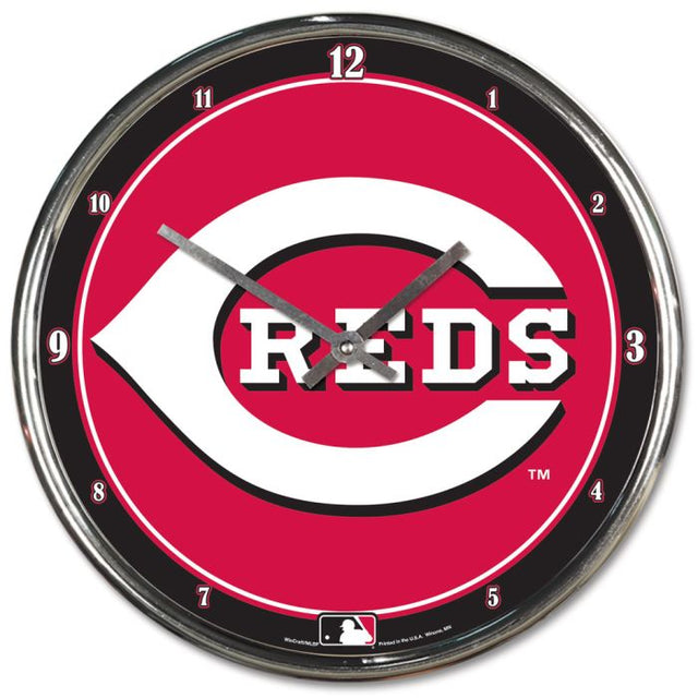 Reloj cromado de los Cincinnati Reds