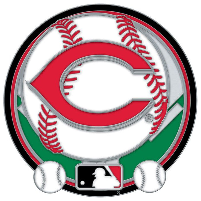 Tarjeta de joyería con pin de colección de los Cincinnati Reds