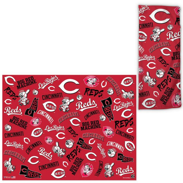 Envolturas para fanáticos con estampado disperso de los Cincinnati Reds y Cooperstown