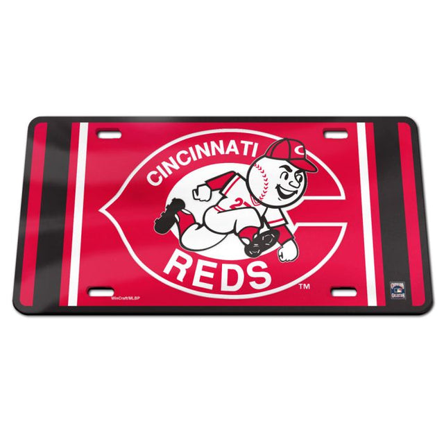 Matrícula acrílica especial de los Cincinnati Reds/Cooperstown