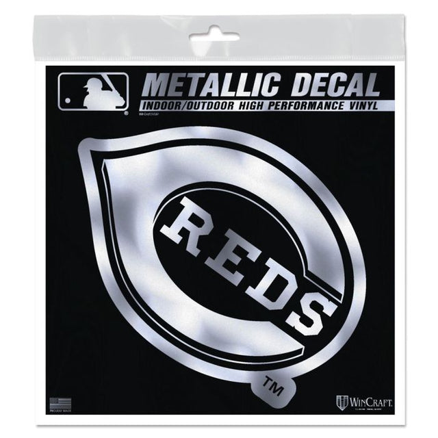 Cincinnati Reds Decal Metallic 6" x 6"