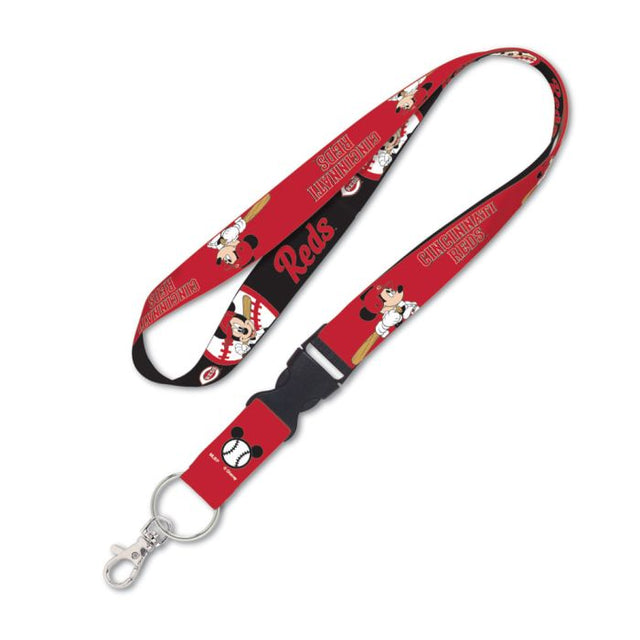 Cordón de Mickey de los Cincinnati Reds/Disney con hebilla desmontable de 1"