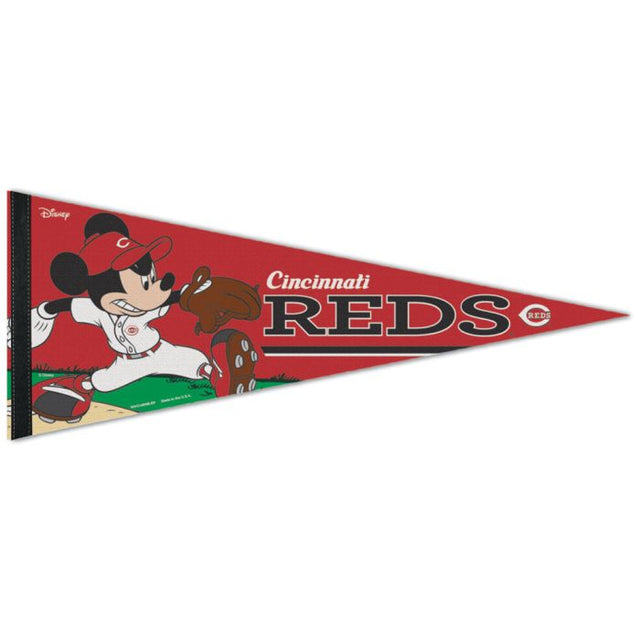 Banderín premium de los Cincinnati Reds/Disney de 12" x 30"