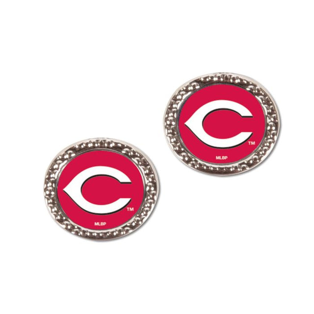 Cincinnati Reds Earrings Jewelry Carded Round