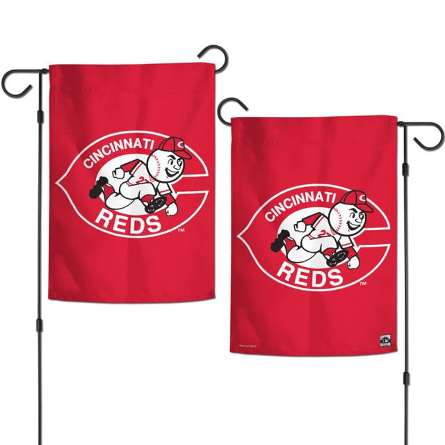 Banderas de jardín de los Cincinnati Reds, de 2 lados, 12,5" x 18"