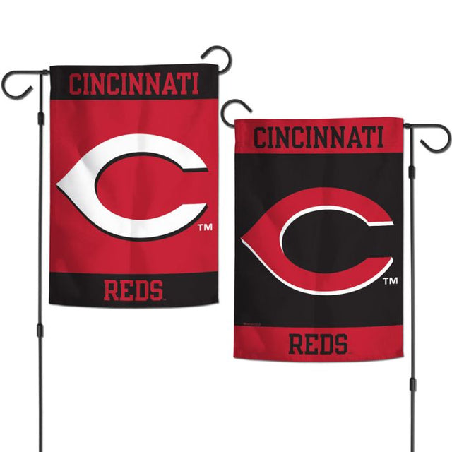 Banderas de jardín de los Cincinnati Reds, de 2 lados, 12,5" x 18"