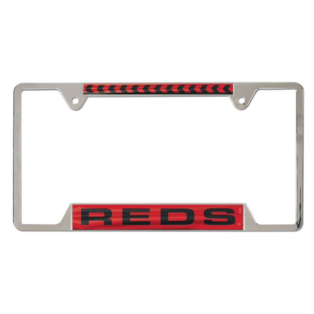 Cincinnati Reds Inlaid Metal Lic Plt Frame 4 tab