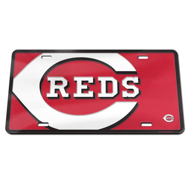 Matrícula especial acrílica MEGA de Cincinnati Reds