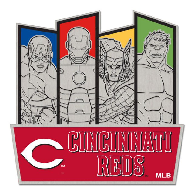 Tarjeta de joyería con pin de colección de MARVEL 2021 de Cincinnati Reds/Marvel (c)