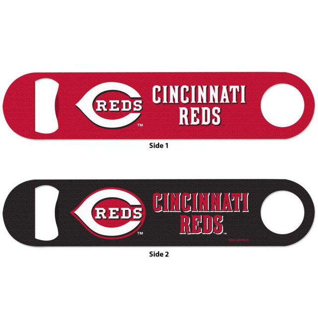 Abridor de botellas de metal de dos caras de los Cincinnati Reds